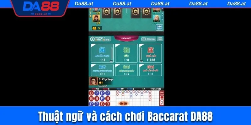 Thuật ngữ, quy tắc tính điểm và cách chơi Baccarat DA88 